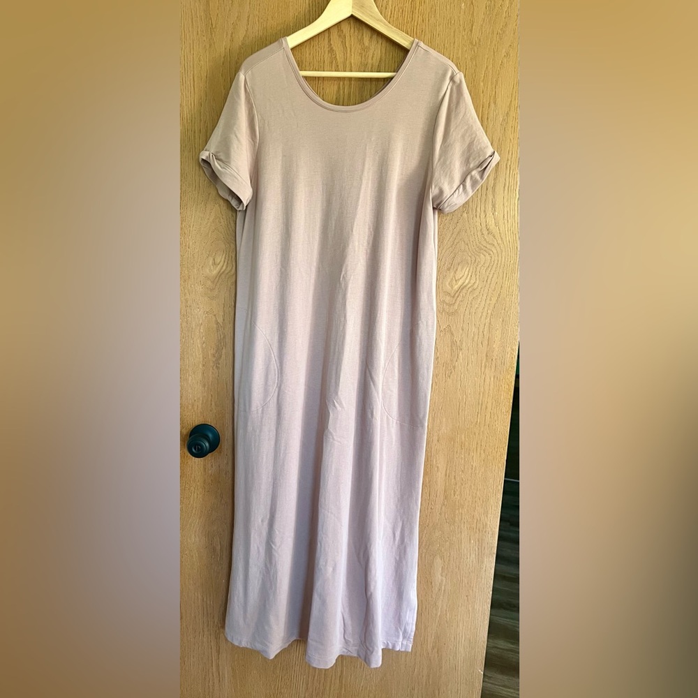 J Jill Dusty Rose Cotton Maxi Dress Size Large